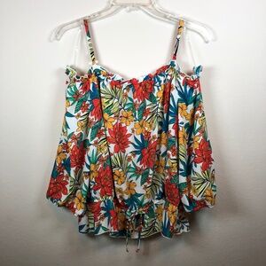 A. Byer XL Tropical Off Shoulder Blouse